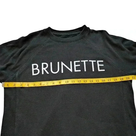 Brunette the Label Brunette Classic Sweatshirt Black Crewneck  Women's size S/M - Picture 11 of 14
